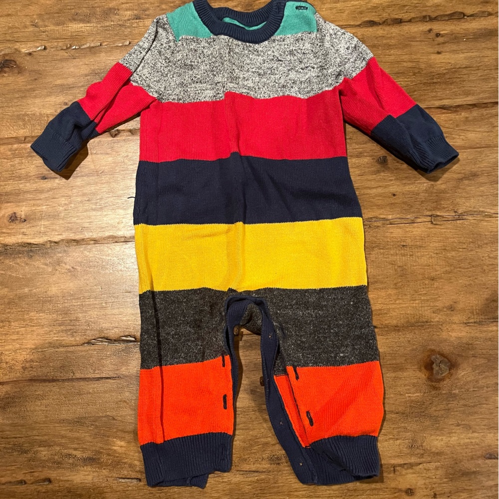GAP crazy stripe one piece outfit, size 6-12